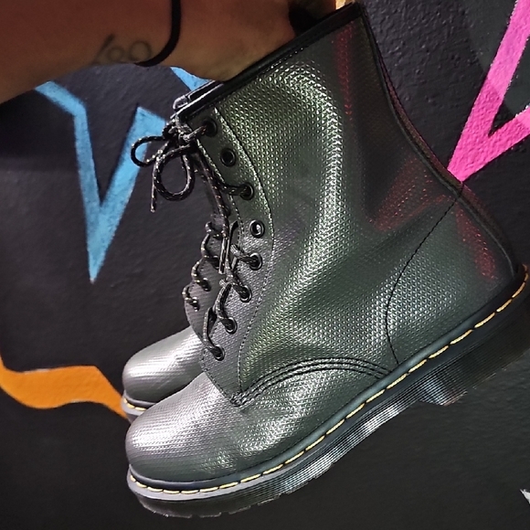 Dr. Martens Charcoal Leather Boots - Picture 6 of 6